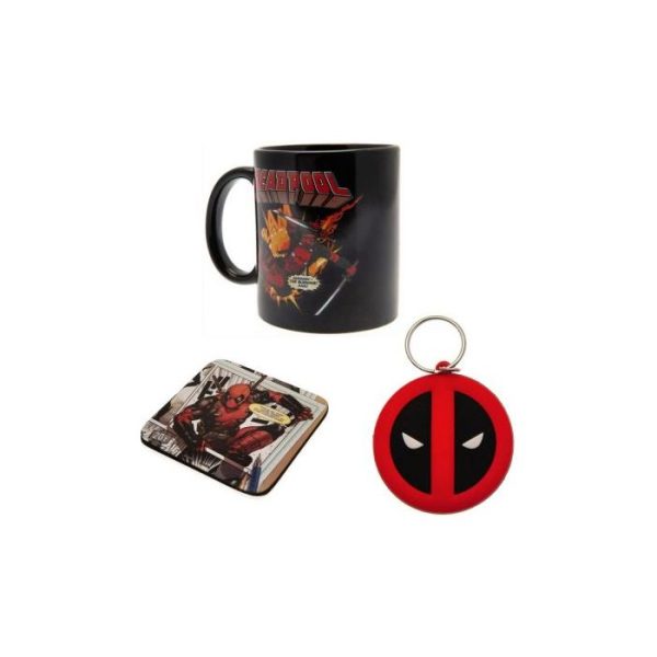 Deadpool (Merc Goals) Mug Coaster & Keychain Set