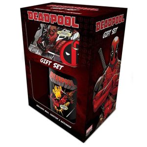Deadpool (Merc Goals) Mug Coaster & Keychain Set